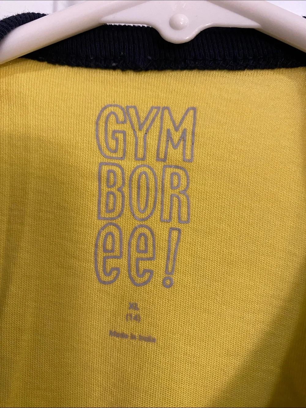 Gymboree Yellow & Navy Bear Raglan Long-Sleeve Tee